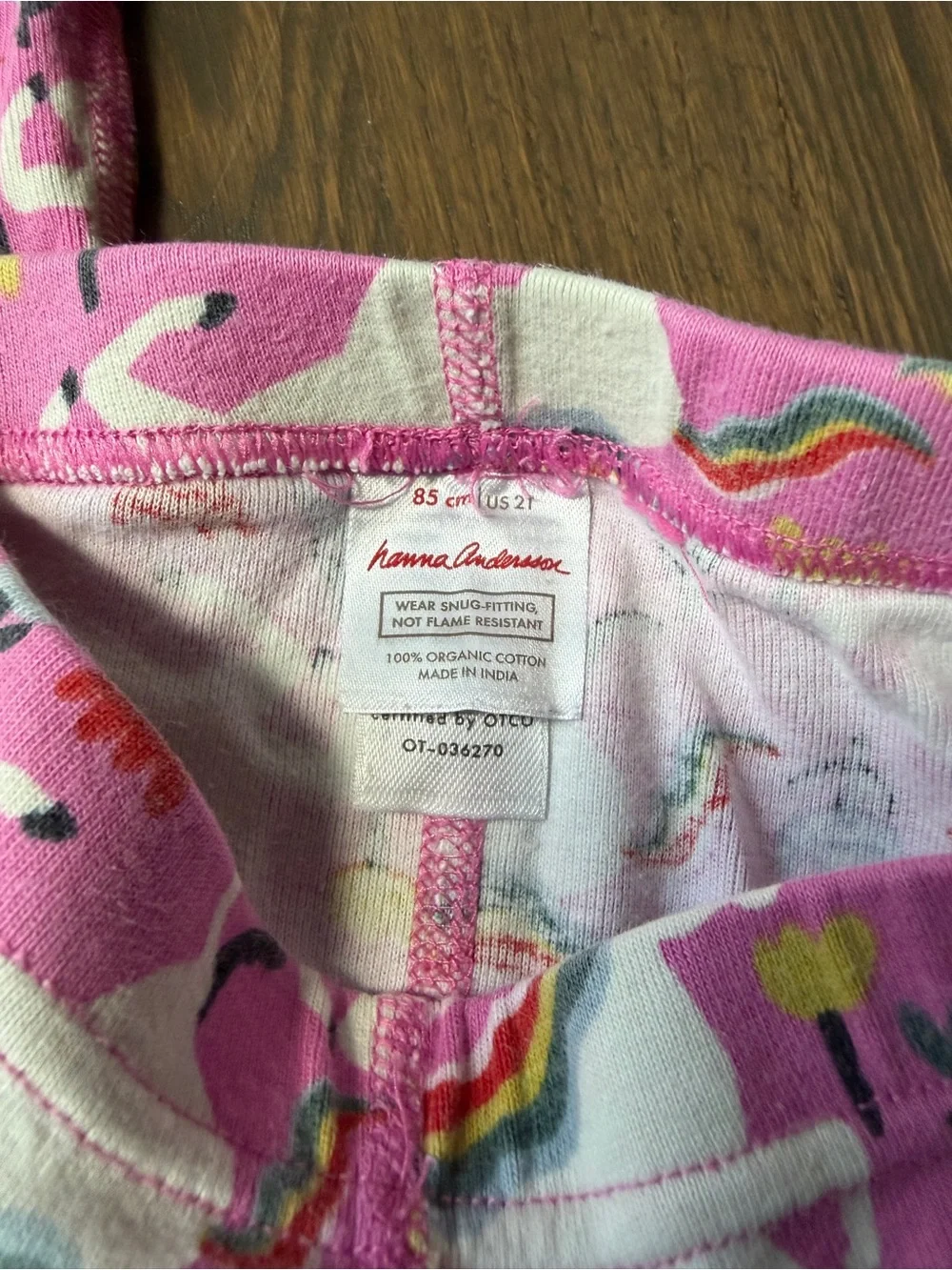 Hanna Andersson Pink Unicorn Pattern Pajama Set